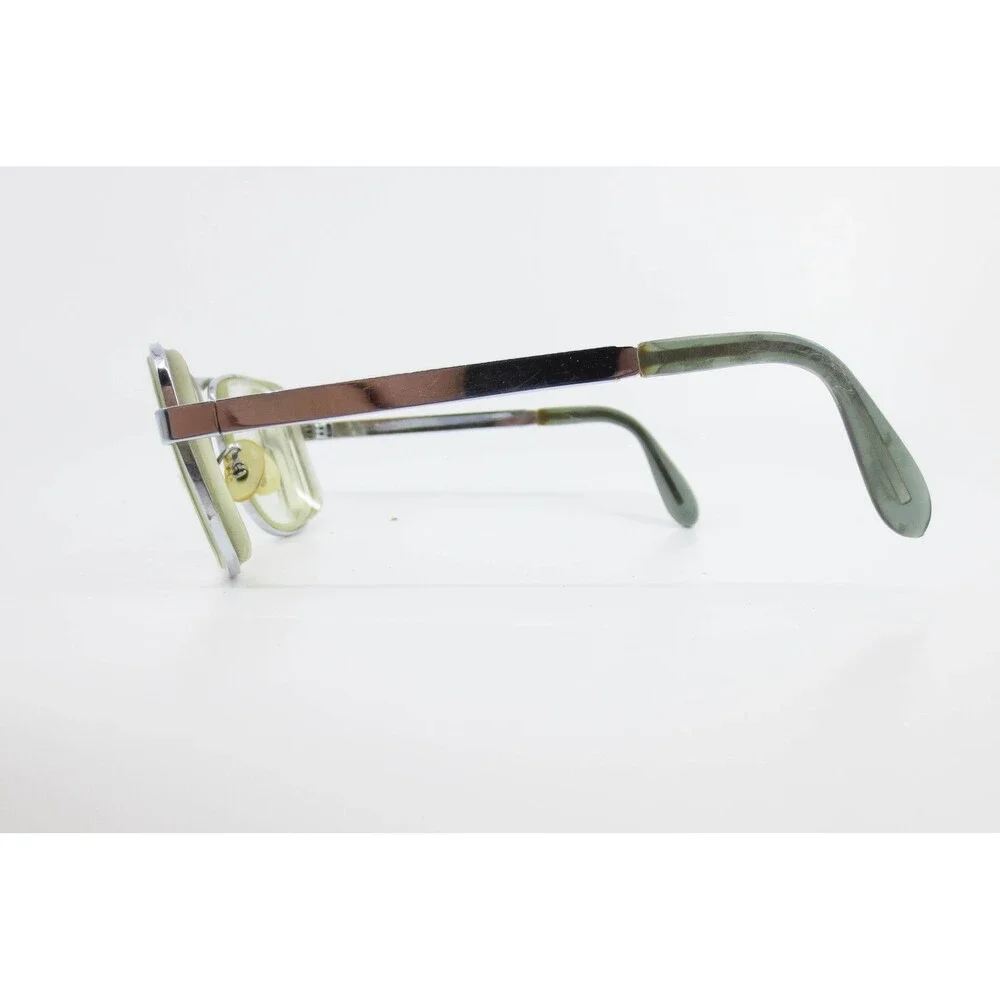 Alvis USA Vintage Aviator Eyeglasses Silver Metal Double Bridge Frame 54-18 140